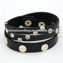 Bracelet en cuir multicouches Punk Style 110301113